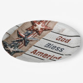 ゴッドブレスアメリカヴィンテージ愛国退役軍人 ペーパープレート (アングル)