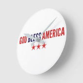 ゴッドブレスアメリカ ラウンド壁時計 (傾斜)