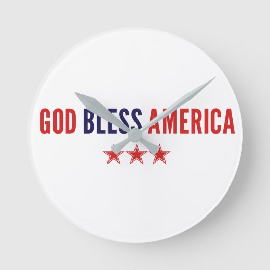 ゴッドブレスアメリカ ラウンド壁時計 (正面)