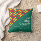ゴッドブレスグレナダカスタム文字グリーン クッション (ブランケット)
