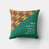 ゴッドブレスグレナダカスタム文字グリーン クッション (裏面)
