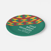 ゴッドブレスグレナダカスタム文字グリーン ペーパープレート (アングル)