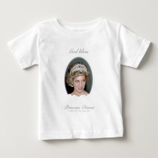 ゴッドブレスプリンセスダイアナ ベビーTシャツ (正面)