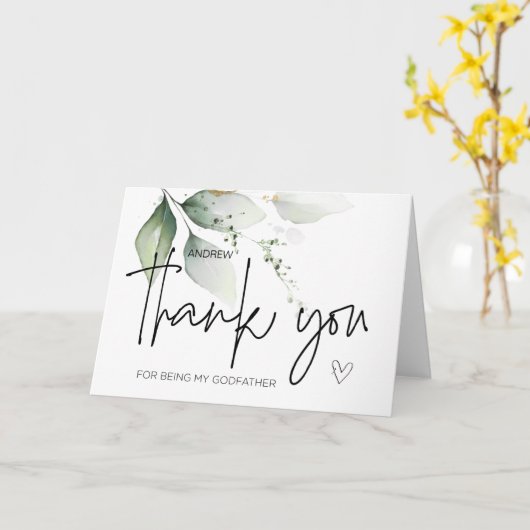 ゴッドペアレントギフト私のゴッドファーザーC カード (黄色い花)