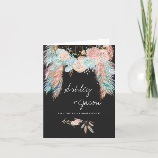 ゴッドペアレント提案カード | Boho Dreamcatcher カード (正面)