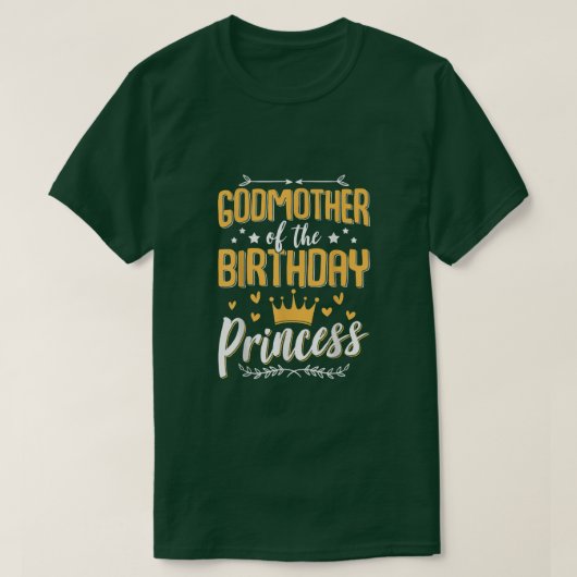 ゴッドマおもしろいザーオブザ誕生日プリンセス Tシャツ (デザイン正面)