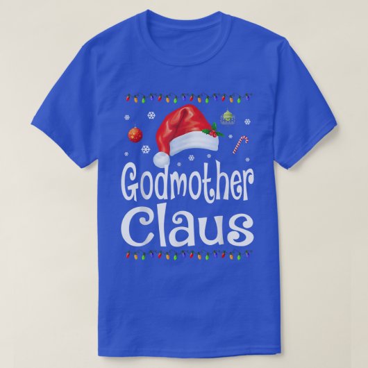 ゴッドマおもしろいザークロースクリスマスパジャマスサンタGif Tシャツ (デザイン正面)