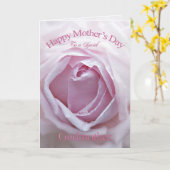 ゴッドマザーがピンク色のバラを持つ母のデイカードを カード (黄色い花)