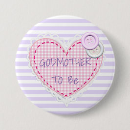ゴッドマザーにキルティングハート赤ちゃんシャワーボタン 缶バッジ
