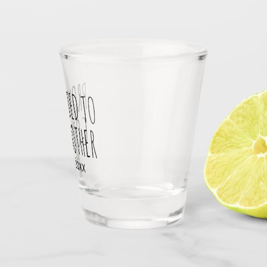 ゴッドマザーに昇進する |新生児ギフトショットグラス ショットグラス (右)