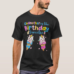 ゴッドマザーオブザ誕生日スイーティガールアイスクリームT Tシャツ