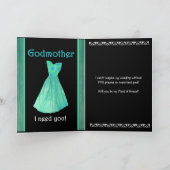 ゴッドマザーメイド・オブ・オーナー(花嫁付き添い人)(ミントグリーンガウン付) 招待状 (内部)