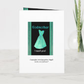 ゴッドマザーメイド・オブ・オーナー(花嫁付き添い人)(ミントグリーンガウン付) 招待状 (裏面)