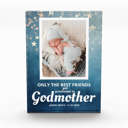 ゴッドマザー出生届け出ベビー フォトブロック (正面)