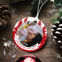 ゴッドマザー年設立写真クリスマス セラミックオーナメント