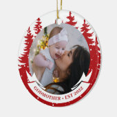 ゴッドマザー年設立写真クリスマス セラミックオーナメント (左)
