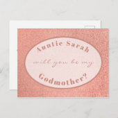 ゴッドマザー提案バラ金ゴールドホワイトオーバルスクリプト ポストカード (正面/裏面)