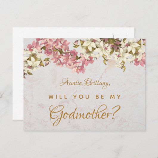 ゴッドマザー提案フローラ大理石の蘭はがき シーズンポストカード (正面/裏面)