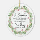 ゴッドマザー《キリスト教》洗礼式や命名式バプテスマ セラミックオーナメント (左)