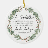 ゴッドマザー《キリスト教》洗礼式や命名式バプテスマ セラミックオーナメント (正面)