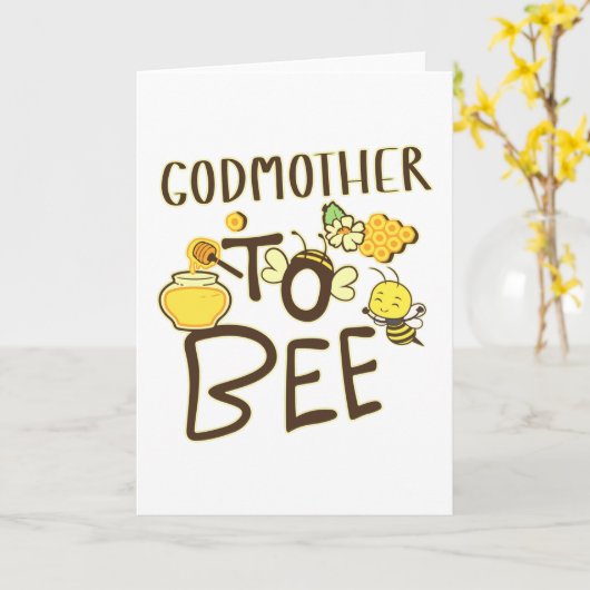 ゴッドマザー・トゥ・ビー妊娠の発表 カード (黄色い花)