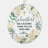 ゴッドマパーソナライズされたザークリスマスの飾り セラミックオーナメント (左)