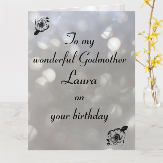 ゴッドマパーソナライズされたザー誕生日 カード (黄色い花)