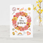 ゴッドママ母の日のフローラ平和と愛 カード (黄色い花)