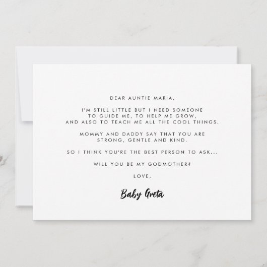 ゴッドマモダンーエレガントザー提案書フォトカード 招待状 (裏面)