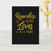 ゴッドラブユークリスチャン信仰引用文 カード (黄色い花)