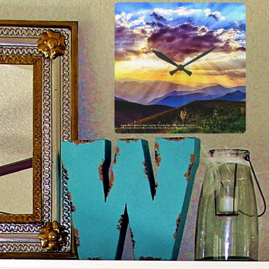 ゴッドレイサンビームズマウンテンズ聖なる書物、 経典バース スクエア壁時計