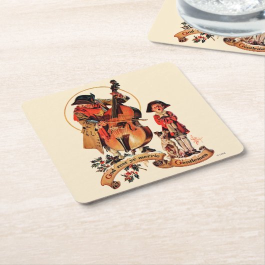 ゴッドレストイェメリー紳士 スクエアペーパーコースター (アングル)