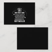 ゴッドワンセイドロットワイラー |おもしろい犬愛好者 名刺 (正面/裏面)