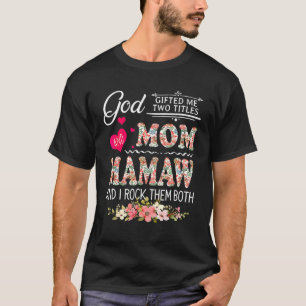 『ゴッド・エド・ミー・タイトルズ・ママ&ママー・フラワー・母』 Tシャツ