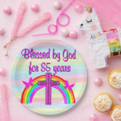 ゴッド·クリスチャン85誕生日プレート ペーパープレート (パーティー)