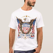 ゴッド・ブレス・アメリカ 250 愛国Tシャツ Tシャツ (正面)