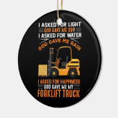 『ゴッド・与えミー・マイ・フォークリフト』  セラミックオーナメント (左)