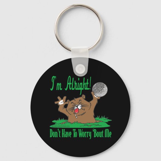 ゴッパーとゴルフボール キーホルダー (正面)