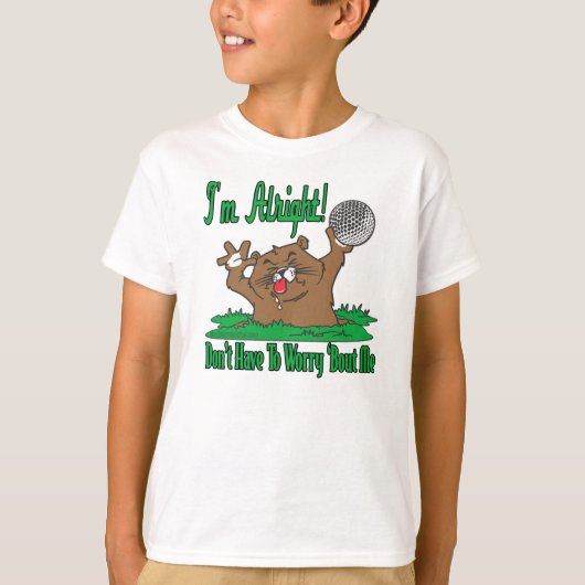 ゴッパーとゴルフボール Tシャツ (正面)
