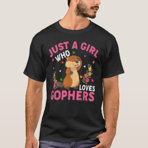 ゴッファーの動物はオウム愛好家の女の子 Tシャツ