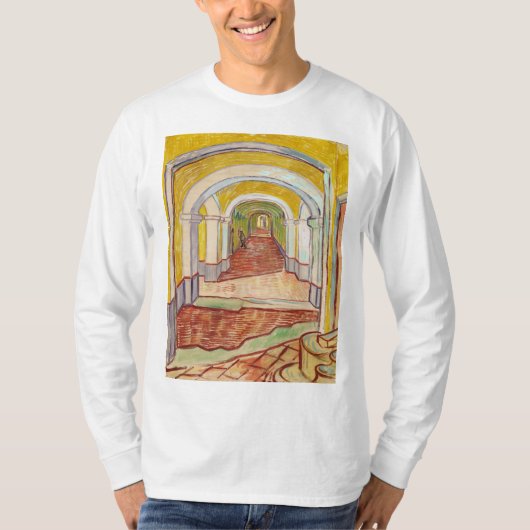 ゴッホが描いた精神病院の廊下 Tシャツ (正面)