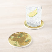 ゴッホによるひまわりの静物油絵 コースター (側面)