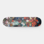 ゴッホによるカーネーションとバラの花瓶 スケートボード (横)