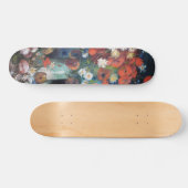 ゴッホによるカーネーションとバラの花瓶 スケートボード (横)