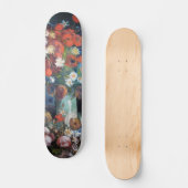 ゴッホによるカーネーションとバラの花瓶 スケートボード (正面)