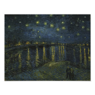 ゴッホによるローヌ川のほとりの星月夜 フォトプリント