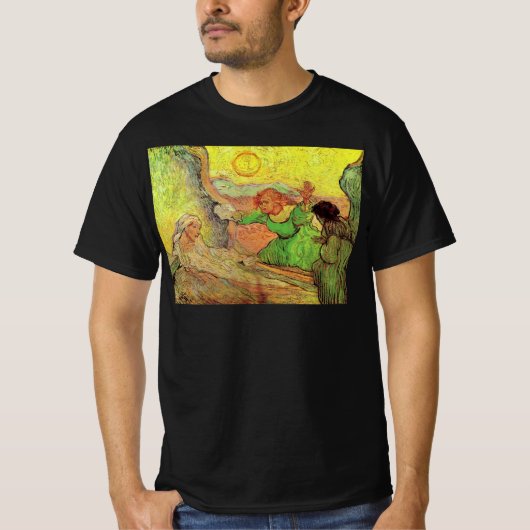 ゴッホによる『ラザロの復活』 Tシャツ (正面)