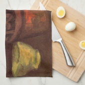 ゴッホによる「壺の中の静物画の筆」 キッチンタオル (四つ折り)