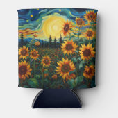 ゴッホのひまわりの絵 缶クーラー (正面)