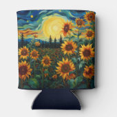 ゴッホのひまわりの絵 缶クーラー (裏面)